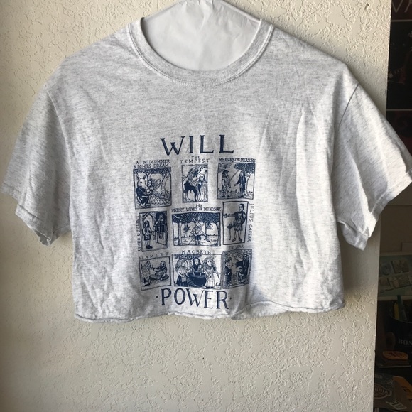 Tops - William Shakespeare Cropped Play T-Shirt Stratford